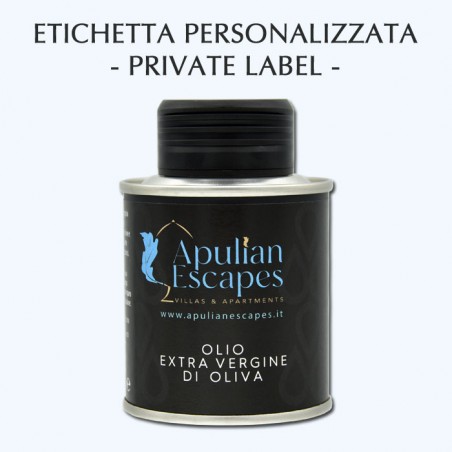 Private labeling of extra virgin olive oil on behalf of third parties