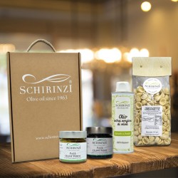 Geschenkbox von Capo di Leuca, natives Olivenöl extra und typische Produkte aus dem Salento