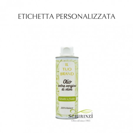 VINTAGE 250 ml Dose natives Olivenöl extra mit personalisiertem Etikett mit der Marke des Kunden