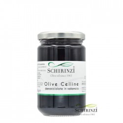 Vente Olives noires dénoyautées en saumure Celline des Pouilles