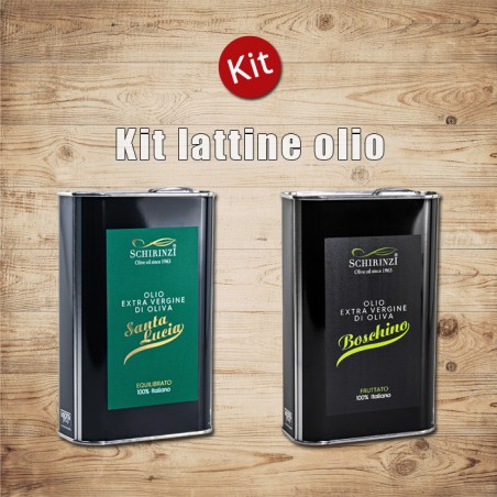 Extra virgin olive oil tasting kit in 1 L cans, 100% Italian